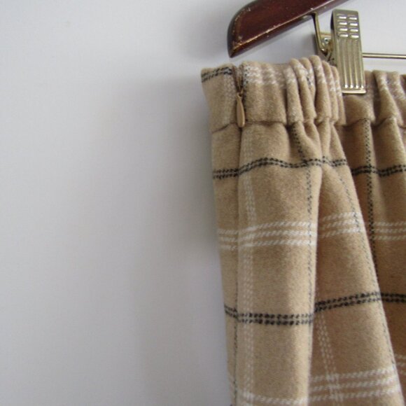 Jessica London Flannel Plaid Midi Skirt 22W Cream Winter Classic Cozy Cabincore - Picture 7 of 11